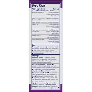 Boericke & Tafel Nighttime Cough & Bronchial Syrup